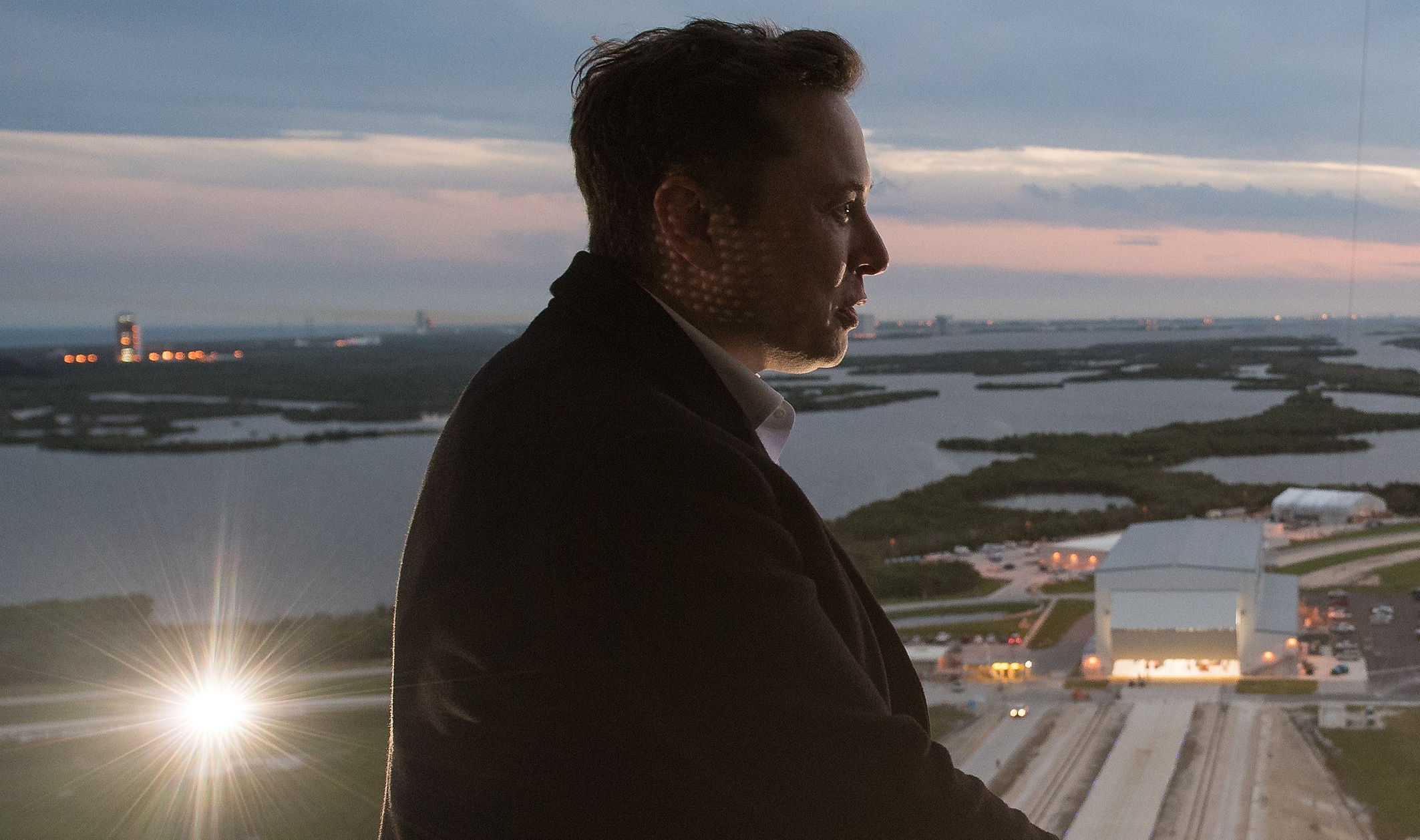 elon musk side profile