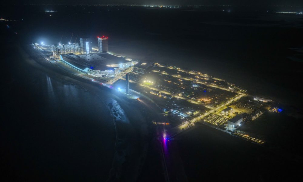 Elon Musk shares nighttime view of latest Starbase in Texas